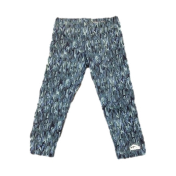 L.L. Bean Athletic Cropped Multi-Blue Leggings Size S Reg - Picture 1 of 3